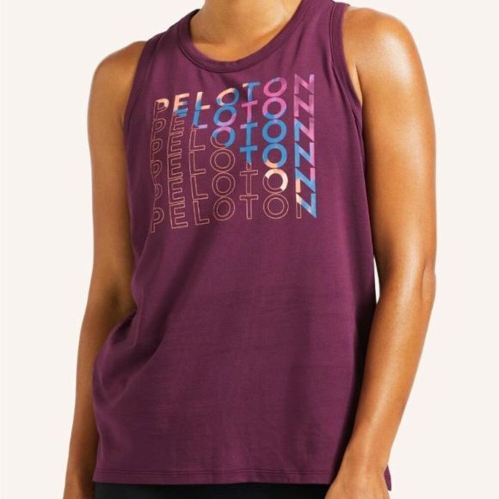 Peloton Pima Cotton Racer Tank Maroon Size Medium